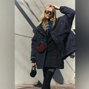 Free People Billie Boxy Black Jacket